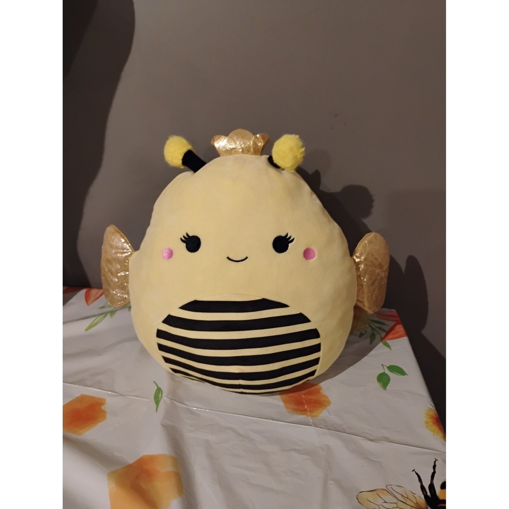 Squishmallows Sunny the Queen Bee Yellow Gold Crown Plush Stuffed Animal